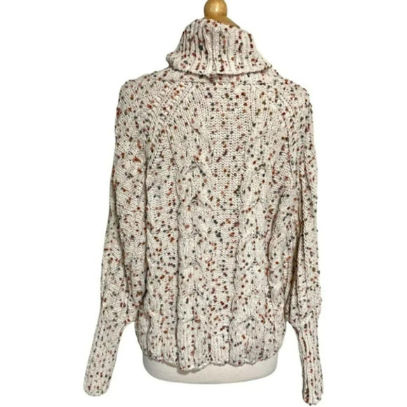 Moon & Madison XS oversized ivory pop‎ the champagne confetti cowl neck sweater - Picture 5 of 7